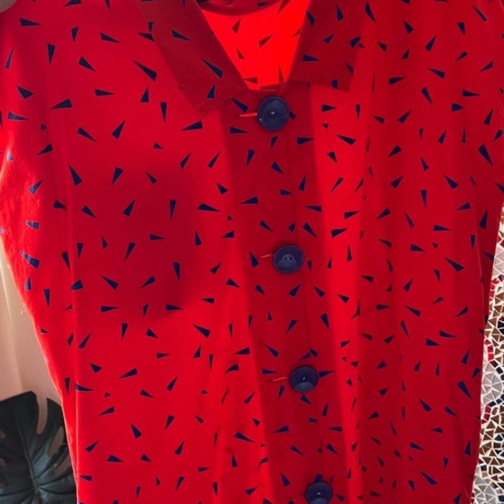 Y's Yohji Yamamoto Button Back True Red Size M Li… - image 4